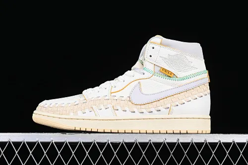 All categories Air Jordan Jordan series basketball shoes Air Jordan 1 High foreign trade version Union x Air Jordan 1 High OG "Woven" AJ1 Joe 1 joint model woven high-top basketball shoes FD2565-100